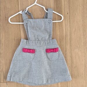Janie and Jack Jumper Dress with Pink Accents 6-12 months